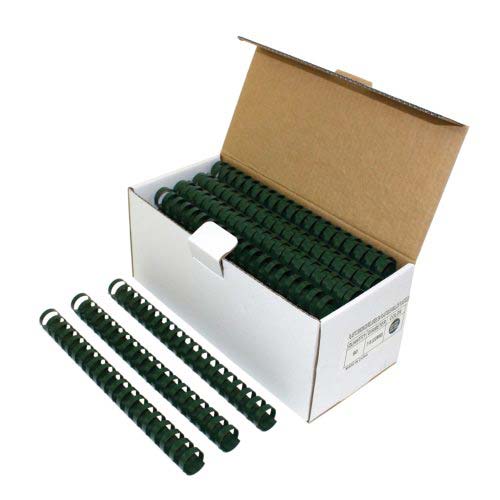 7/8" Hunter Green Plastic Binding Combs - 100pk