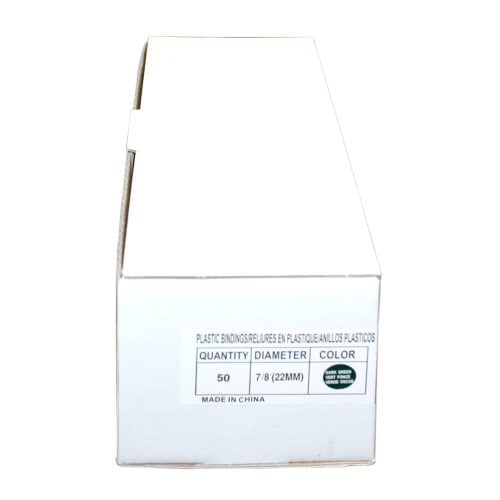 7/8" Hunter Green Plastic Binding Combs - 100pk