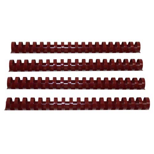 7/8" Maroon Plastic Binding Combs - 100pk