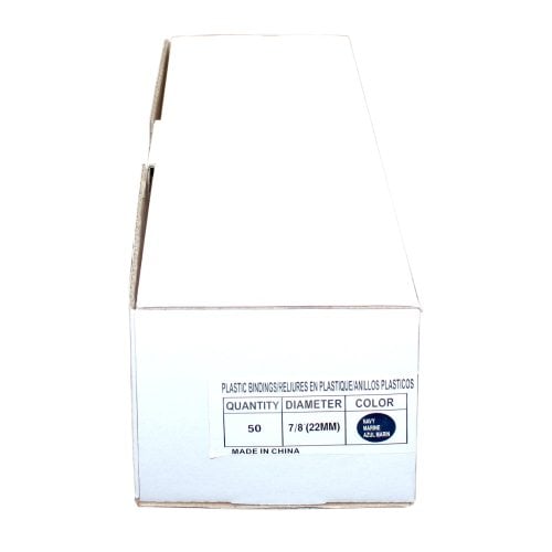 7/8" Navy Plastic Binding Combs - 100pk