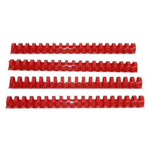 7/8" Red Plastic Binding Combs - 100pk