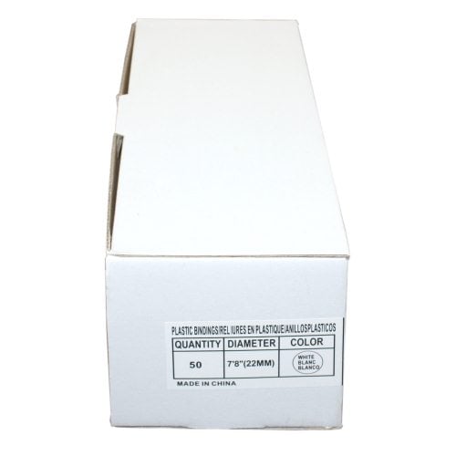 7/8" White Plastic Binding Combs - 100pk