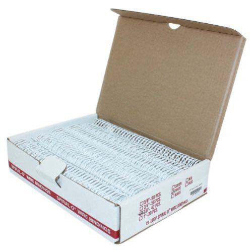 7/8" White Spiral-O 19 Loop Wire Binding Combs - 100pk