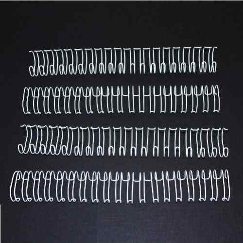 7/8" White Spiral-O 19 Loop Wire Binding Combs - 100pk