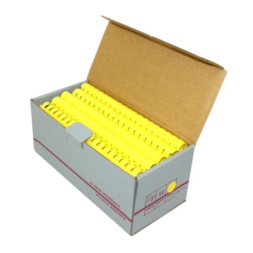 7/8" Yellow Plastic Binding Combs (50pk) - Clearance Sale