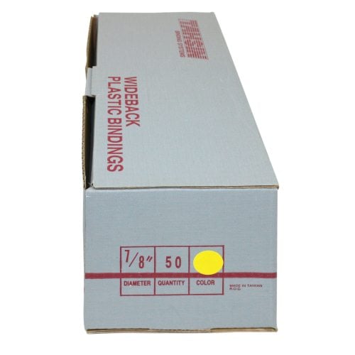 7/8" Yellow Plastic Binding Combs (50pk) - Clearance Sale