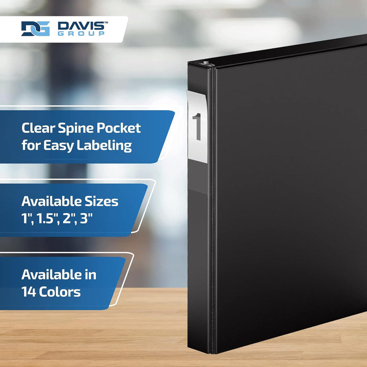 Black Premium Economy Angle D Ring Binders - 6pk