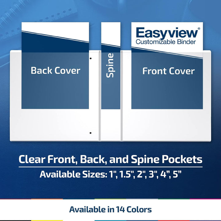 1" Premium Clear Overlay Round Ring Binder