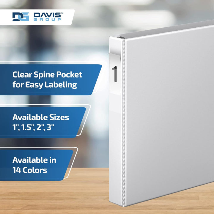 White Premium Economy Angle D Ring Binders - 6pk