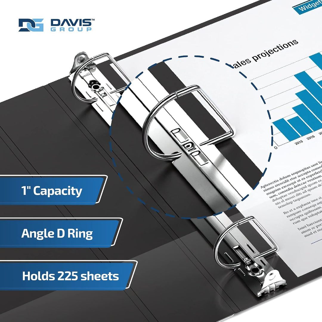 1" Premium Clear Overlay Angle-D Binders