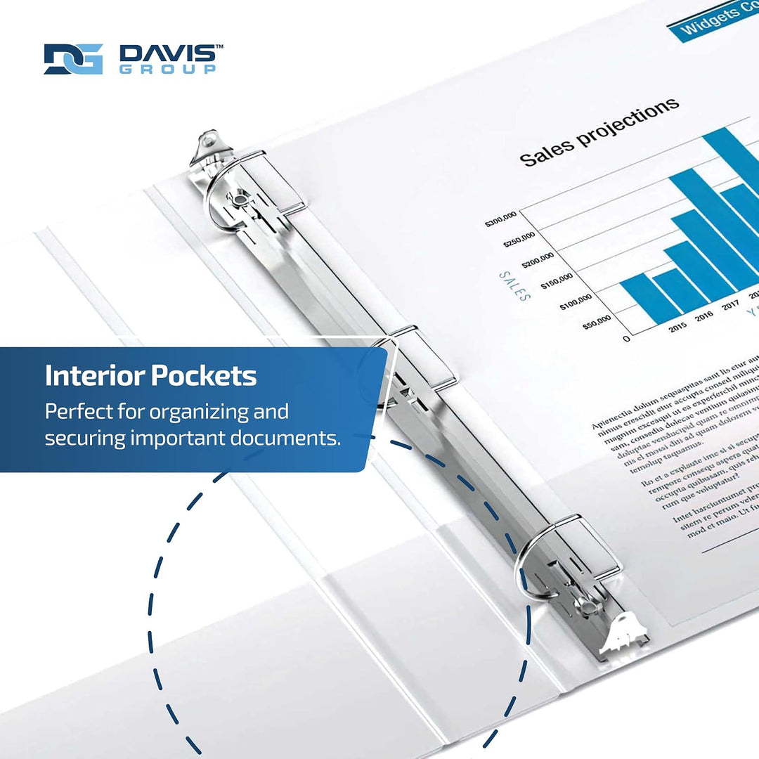 White Premium Economy Angle D Ring Binders - 6pk