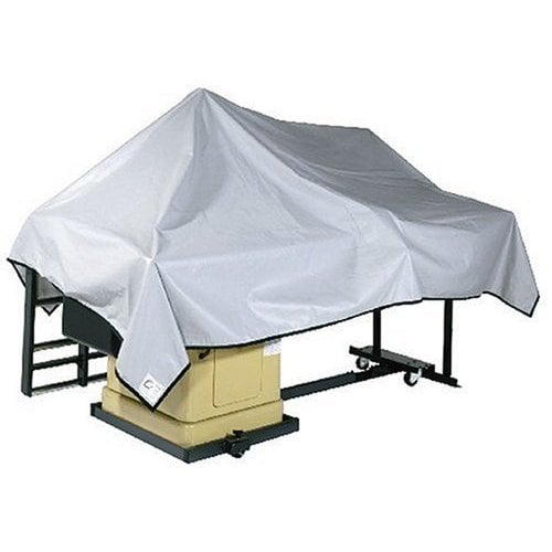 72" x 112" Protective Machine Cover - Silver Breathable Water-Resistant Dust Cover