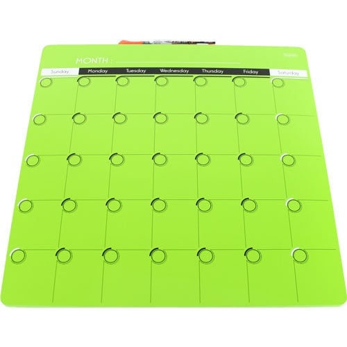 Quartet 14" x 14" Assorted Color 1-Month  Magnetic Dry-Erase Calendar Frameless Board