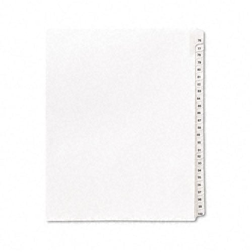 Allstate Style Pre Printed Tab Exhibit 76-100 Collated Tabs [Letter, Side, Collated, Exhibit Number]