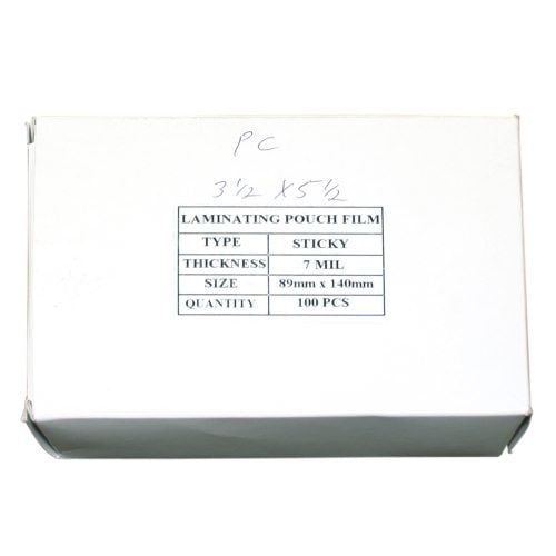 7mil 3" x 5" Photo Size Sticky Back Laminating Pouches - 100pk