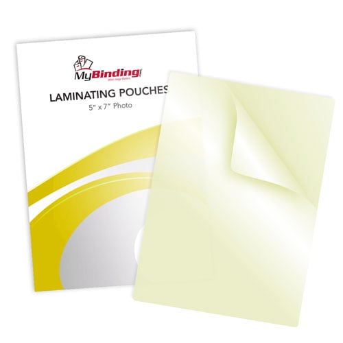 7mil 5" x 7" Photo Size Sticky Back Laminating Pouches - 100pk