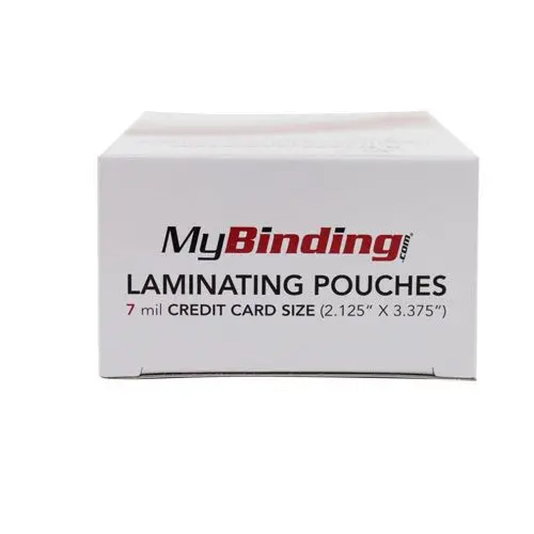 7MIL Credit Card 2-1/8" x 3-3/8" Laminating Pouches - 100pk