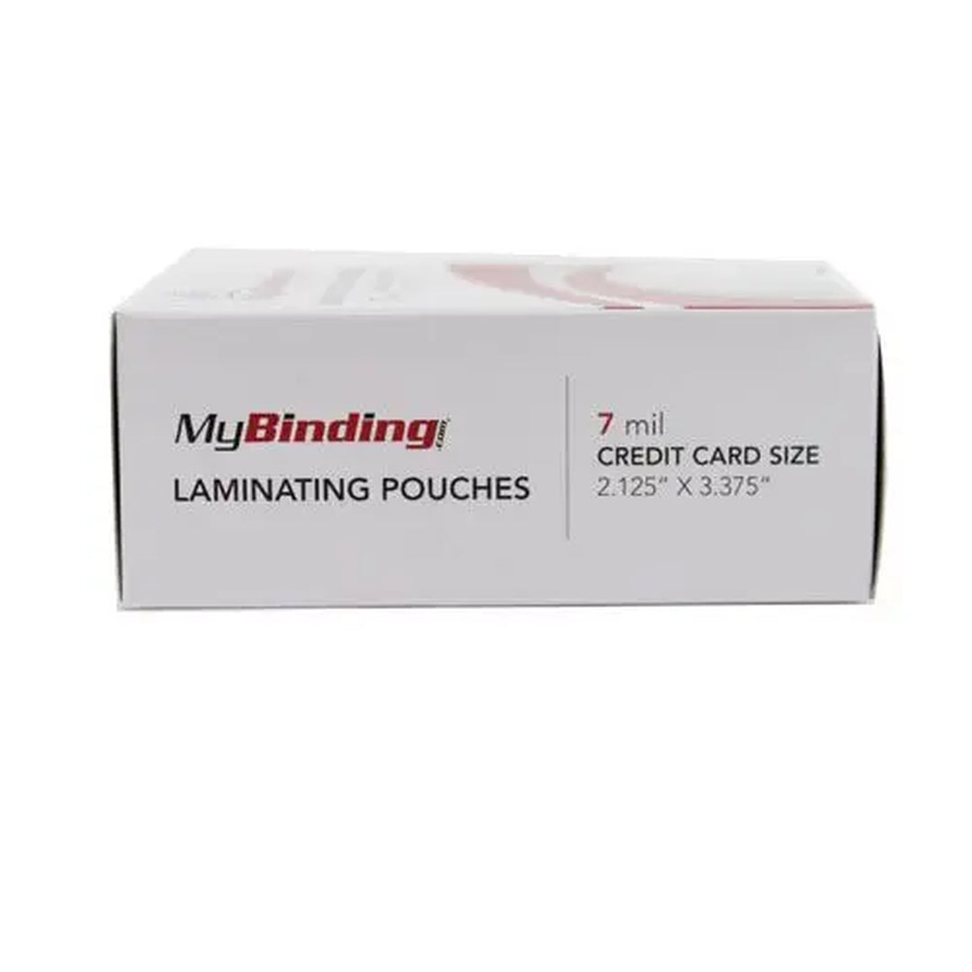 7MIL Credit Card 2-1/8" x 3-3/8" Laminating Pouches - 100pk