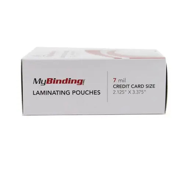 7MIL Credit Card 2-1/8" x 3-3/8" Laminating Pouches - 100pk