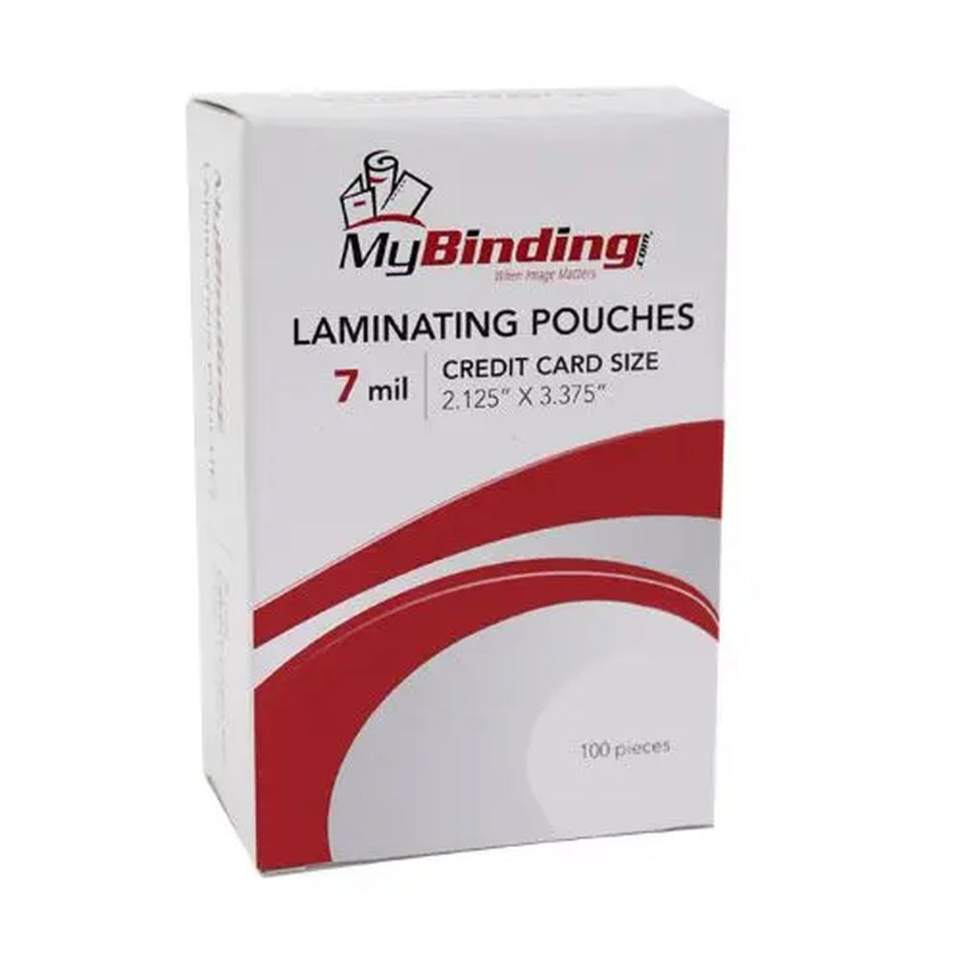 7MIL Credit Card 2-1/8" x 3-3/8" Laminating Pouches - 100pk