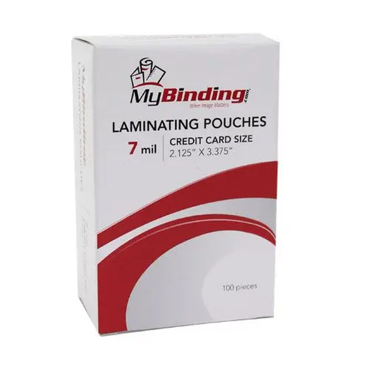 7MIL Credit Card 2-1/8" x 3-3/8" Laminating Pouches - 100pk