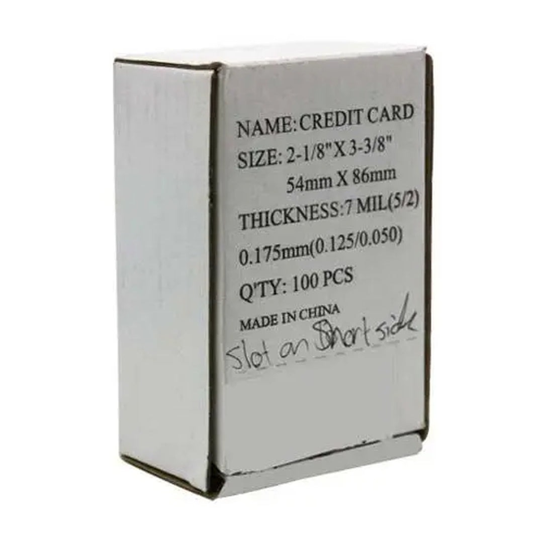 7mil Credit Card Pouches with Short Side Slot - 100pk