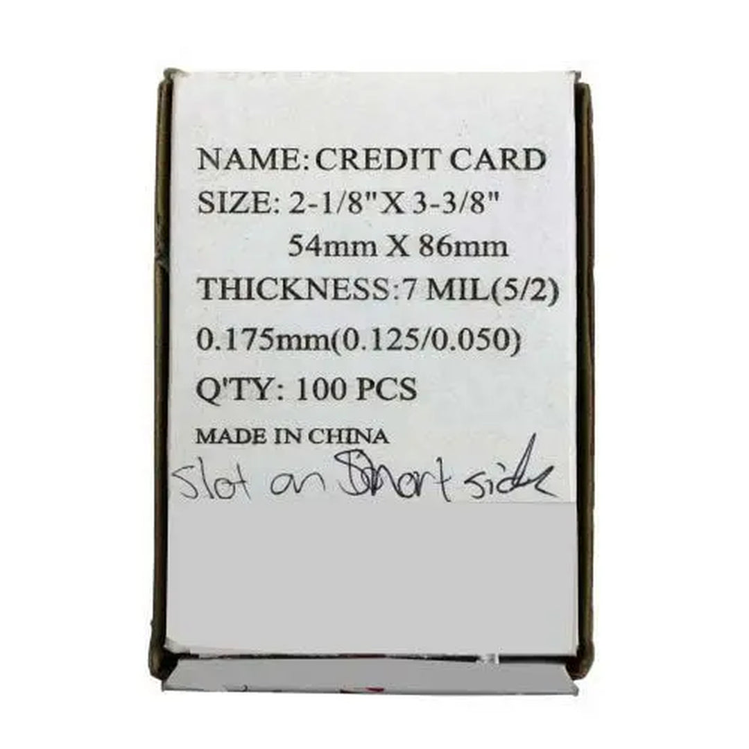 7mil Credit Card Pouches with Short Side Slot - 100pk