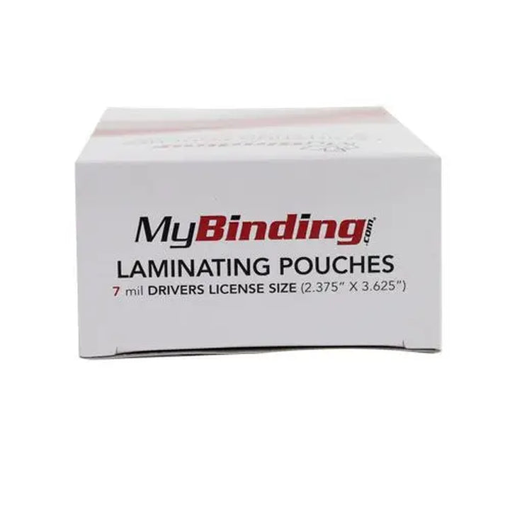 7MIL Driver's License 2-3/8" x 3-5/8" Laminating Pouches - 100pk