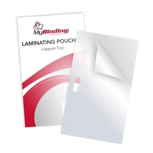 7mil Luggage Tag Pouches with Long Side Slot - 100pk
