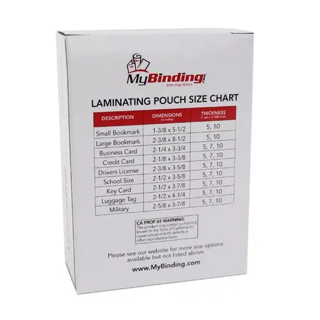 7MIL Military 2-5/8" x 3-7/8" Laminating Pouches - 100pk