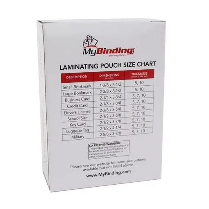 7MIL Military 2-5/8" x 3-7/8" Laminating Pouches - 100pk
