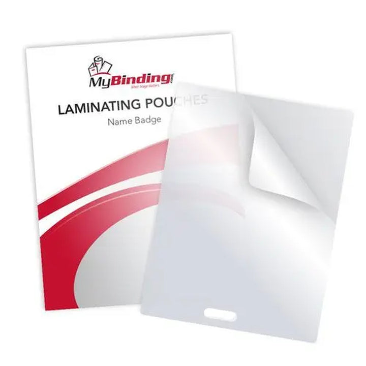 7MIL Name Badge 4" x 3" Laminating Pouches with Short Side Slot - 100pk