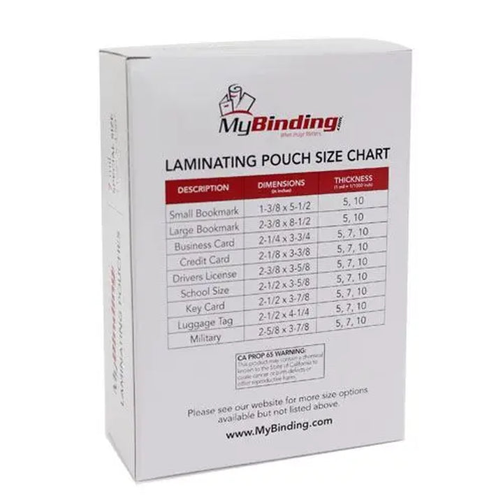 7MIL Special 3-1/8" x 4-1/2" Laminating Pouches - 100pk