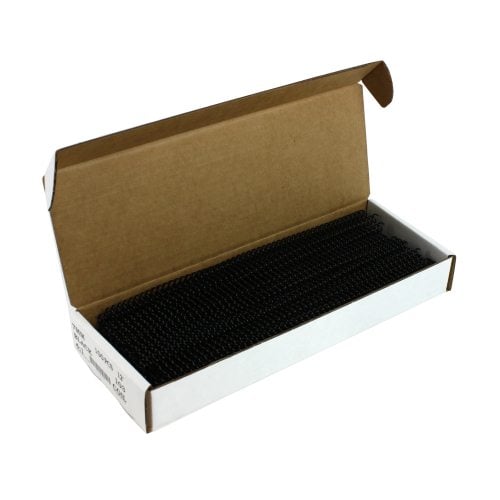 7mm Black 4:1 Pitch Spiral Binding Coil - 100pk