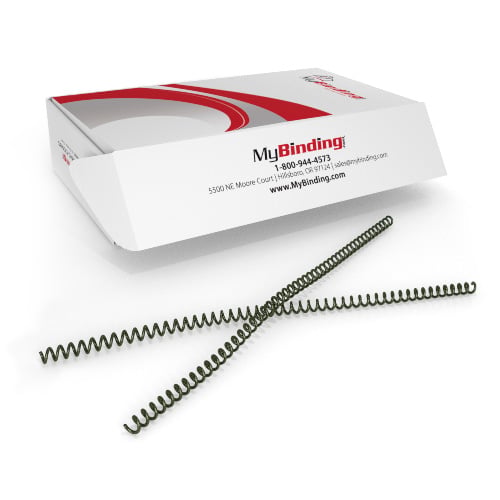 7mm Forest Green 4:1 Pitch Spiral Binding Coil - 100pk