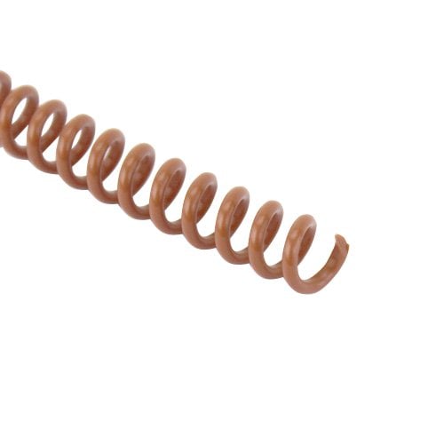 7mm Light Brown 4:1 Pitch Spiral Binding Coil - 100pk