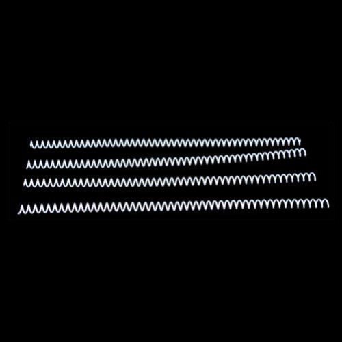 7mm White 4:1 Pitch Spiral Binding Coil - 100pk