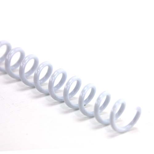 7mm White 4:1 Pitch Spiral Binding Coil - 100pk