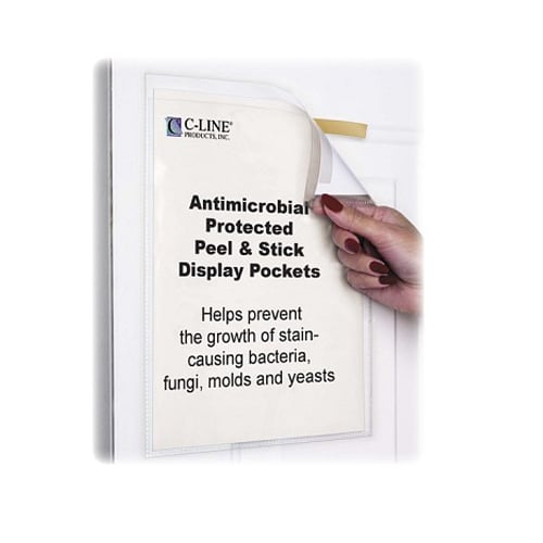 8 1/2" x 11" Display Pockets with Antimicrobial Protection 10pk - CLI-36911 - Clearance Sale