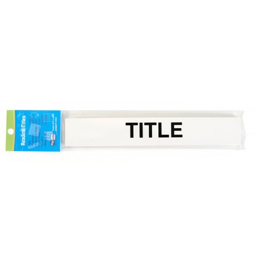 8.5" x 1.375" Black Reading Titles for Project Boards (12/Set) - 24 Sets