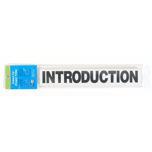 8.5" x 1.375" Science Fair Titles for Project Boards (13/Set) - 24 Sets