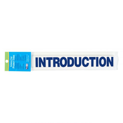8.5" x 1.375" Blue Science Fair Titles for Project Boards (13/Set) - 24 Sets