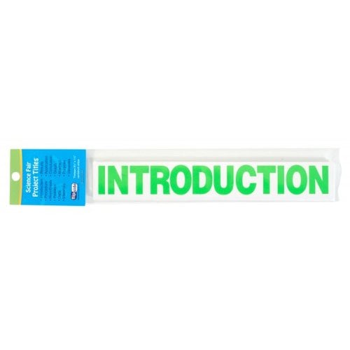 8.5" x 1.375" Science Fair Titles for Project Boards (13/Set) - 24 Sets