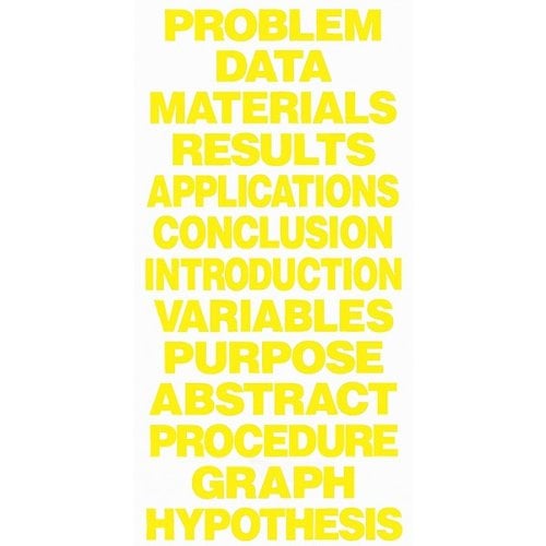 8.5" x 1.375" Science Fair Titles for Project Boards (13/Set) - 24 Sets