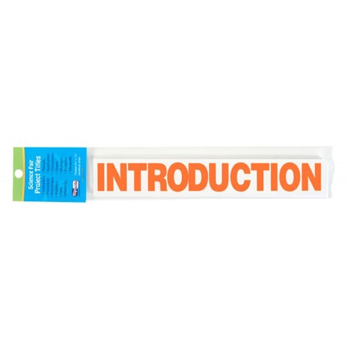 8.5" x 1.375" Science Fair Titles for Project Boards (13/Set) - 24 Sets