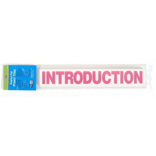 8.5" x 1.375" Pink Science Fair Titles for Project Boards (13/Set) - 24 Sets