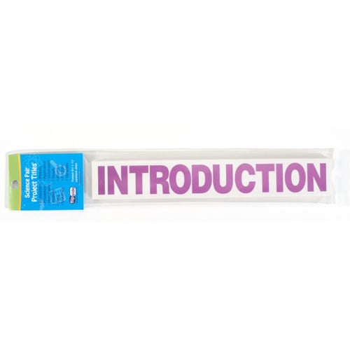 8.5" x 1.375" Purple Science Fair Titles for Project Boards (13/Set) - 24 Sets