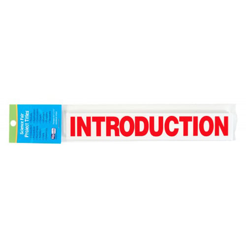 8.5" x 1.375" Red Science Fair Titles for Project Boards (13/Set) - 24 Sets