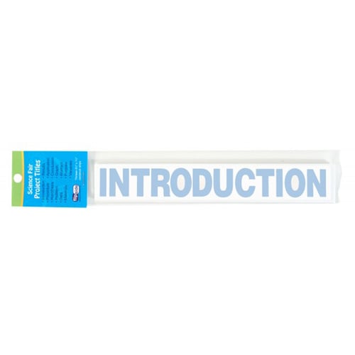 8.5" x 1.375" Science Fair Titles for Project Boards (13/Set) - 24 Sets