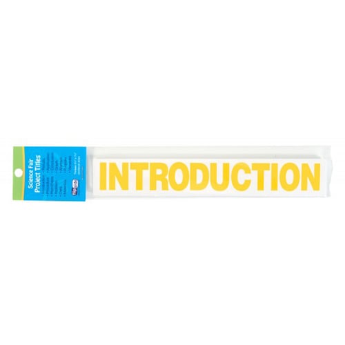 8.5" x 1.375" Science Fair Titles for Project Boards (13/Set) - 24 Sets